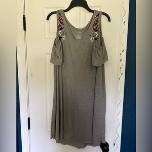 Sonoma Women’s Cold Shoulder Embroidered Dress